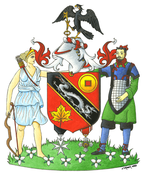 Mak coat of arms with supporters by Laurent Granier
